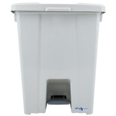 Imagem de Lixeira Quadrada com Pedal de Plástico 15 L Branca - JSN