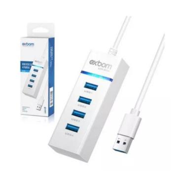 Imagem de Extensão Hub Régua Usb 3.0 4 Portas Pc Hd Externo - exbom