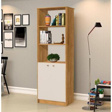 Imagem de Estante Para Escritório OFF Com Prateleiras Para Objetos e 2 Portas Co