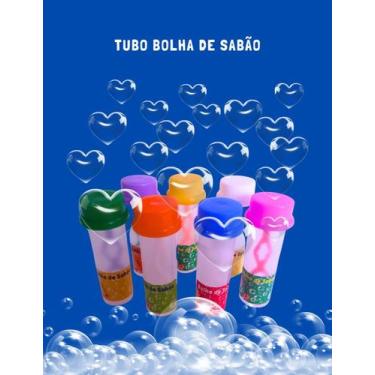 Imagem de 60 Tubo Tubete Para Bolha de Sabão Brinquedo Infantil Para Kit Festa L