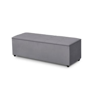 Imagem de Baú Recamier Firenze 140cm Estofado Moderno em Tecido Veludo - TB Ecom