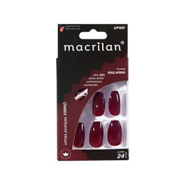 Imagem de Unhas Postiças Macrilan Estilo Bailarina, Vinho - UP405
