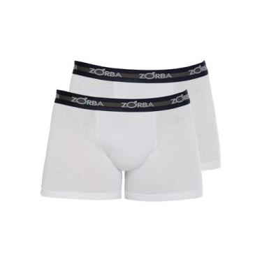 Imagem de Kit com 2 Cuecas Boxer Zorba 702, Branco, G