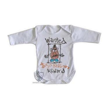 Imagem de body nenê criança roupa bebê manga longa  Cabeça de batata wanted - Em