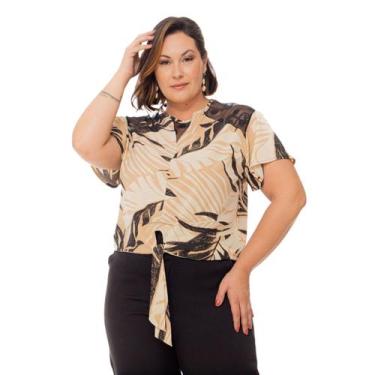 Imagem de Blusa Plus Size Feminina Casual Social Manga Curta 205 - Gatta Fashion