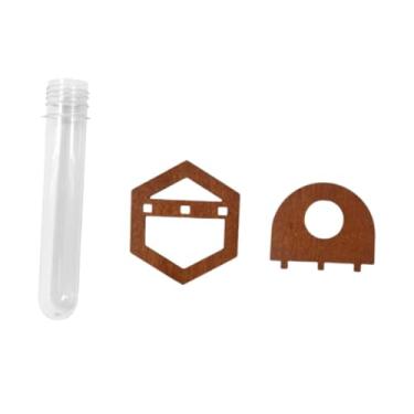 Imagem de Fenteer Estação de propagação de plantas em vaso hidropônico Decoração para casa e escritório Suporte de parede Prateleira de madeira, Rack Hexagonal