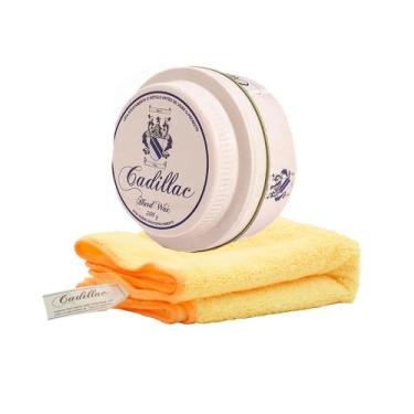 Imagem de Cera Carnaúba Cadillac Pasta Hard Wax Flanela Microfibra