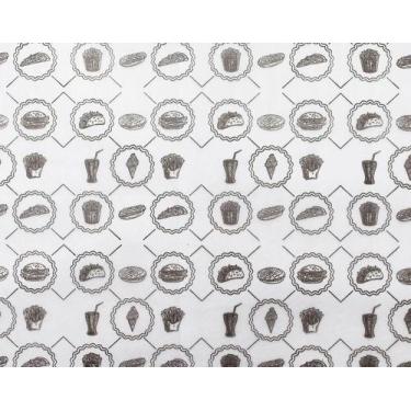 Imagem de Papel parafinado 38x40 pacote com 500 folhas estampa preta - Mamedes