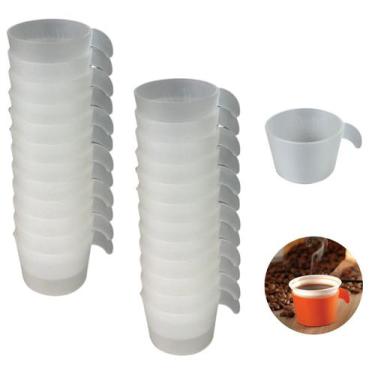 Imagem de Conjunto Copete 24 Porta Copos Descartável Cantinho Do Café Em Plástic