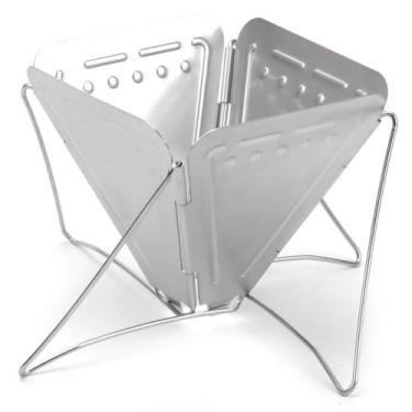 Imagem de VANANA Suporte de filtro dobrável de aço inoxidável para coador de café, reutilizável, portátil, para escritório, casa, viagem, piquenique, acampamento, estilo pirâmide invertida