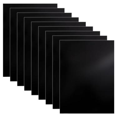 Imagem de BENECREAT 10 folhas de papel de teste de gravação a laser preto A4 28 x 21 cm papel de marcação a laser dupla face para marcação a laser de fibra e máquina de marcação de corte a laser
