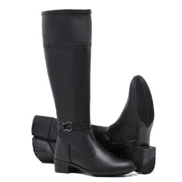 Imagem de Bota Feminina Montaria de Cano Longo com Ziper Moda Inverno Schiareli 
