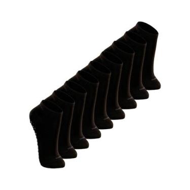 Imagem de Kit 9 Pares de Meias Infantil Antiderrapante Lupo 2911-003, Preto, 24-