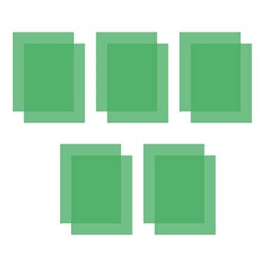 Imagem de Filtros de gel de iluminação colorida, 10 peças de filtro de luz de gel corretivo, sobreposições de cores transparentes, folhas de plástico de 21 x 28 cm, para filme, vídeo, foto, palco (verde)