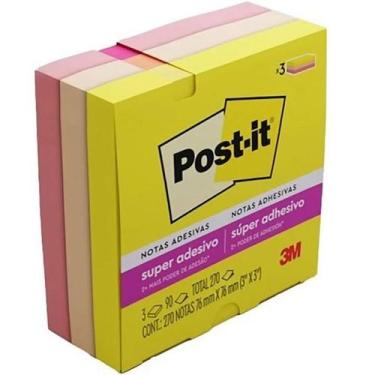 Imagem de POST-IT Alegria 76MM X 76MM 3 Blocos - 3M