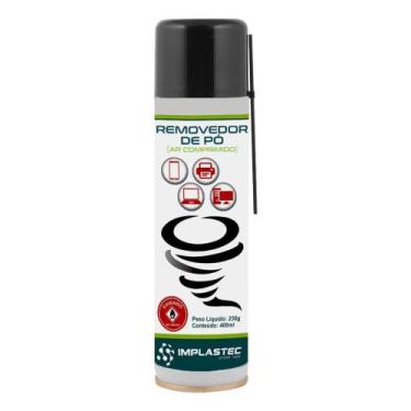 Imagem de Air duster pro ar comprimido removedor de pó 230g/164ml - IMPLASTEC