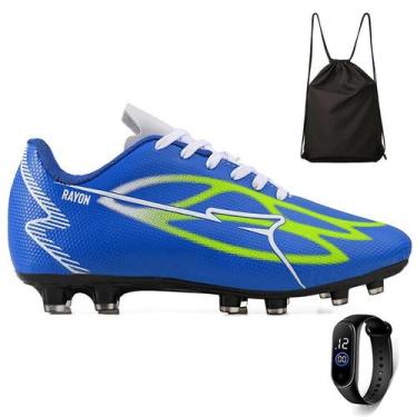 Imagem de Kit Chuteira Sintetica Futebol Campo Gramado Natural + Mochila + Relog