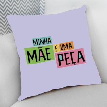Imagem de Almofada Decorativa Cheia c/ Zíper 25x25 Lembrança Dia das Mães Minha 