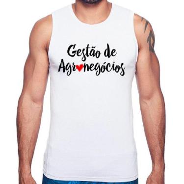 Imagem de Regata Gestão de agronegócios por amor - Foca na Moda, Branco, P