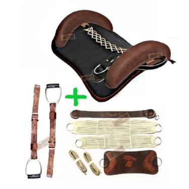 Imagem de KIT MONTARIA 9x peças SELA BASTO SIMPLES Cavalo Encilha - SELARIA SERR