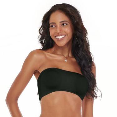 Imagem de Sutiã Top Faixa Bustiê com bojo  Removível Zee Rucci, Preto, M