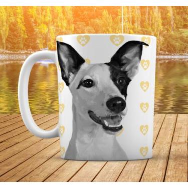 Imagem de Caneca Branca Personalizada Eu Amo Meu Vira-Lata - GMH Prod. Serv. e R