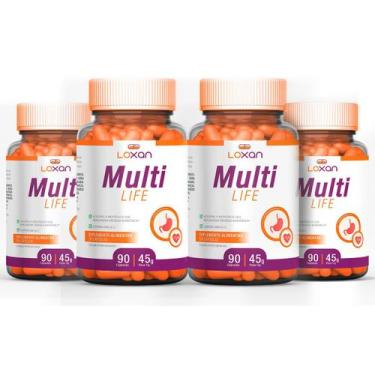 Imagem de Kit4 - 4 Caixas de Multi Life 90 Cápsulas Loxan - LOXAN SUPLEMENTOS