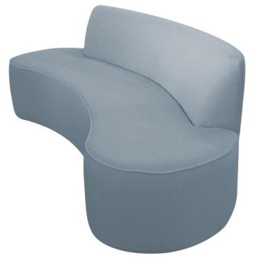 Imagem de Sofá Orgânico 03 Lugares 180cm Mônaco Bouclé Azul Claro - Nexta Casa