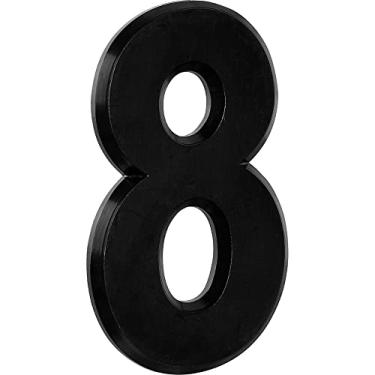 Imagem de Número Residencial 3D"8" Plástico ABS Preto Metalcromo