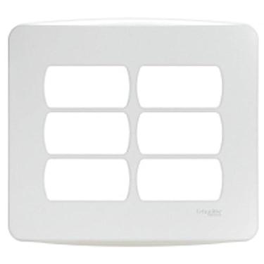 Imagem de Placa 4X4 6 Postos Miluz S3B77460, Schneider Electric