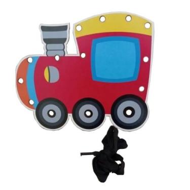 Imagem de Alinhavo Infantil Trem Brinquedo Educativo e Pedagógico - TRALALA
