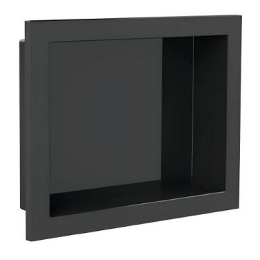 Imagem de Nicho Para Banheiro Tipo Porcelanato Parede Embutir 30x40cm Preto - GE
