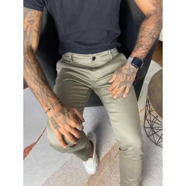 Imagem de Calça Masculina Esporte Fino em Sarja - I.Con, Caqui, 40