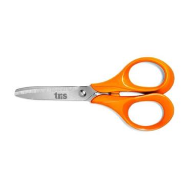 Imagem de Tesoura Escolar 13cm Aço Inox Pontas Arredondadas Neon - Tris, LARANJA