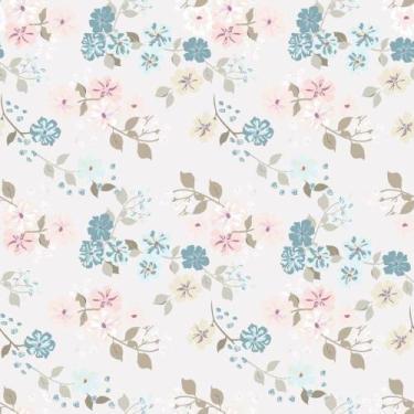 Imagem de Papel De Parede Adesivo Lavável Cozinha Floral Tons Bege Quarto Sala d