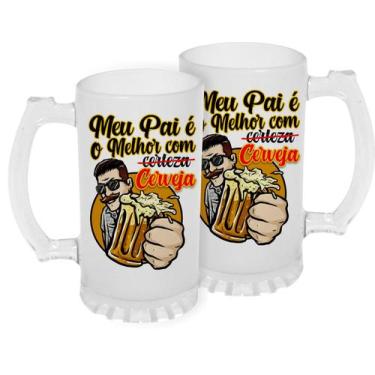 Imagem de 1 Caneca Chopp Dia Dos Pais, Vidro Jateado 475 ML - Innovari