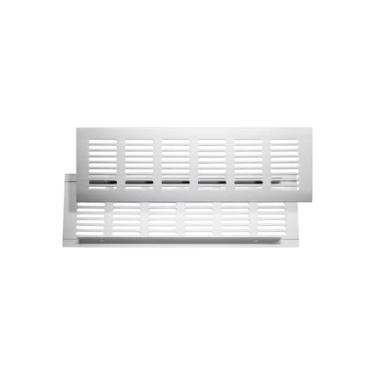 Imagem de 2 Grades De Ventilação Alumínio Retangular 80x250mm