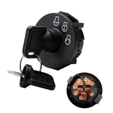 Imagem de SINTIKI Interruptor de ignição 117-2221 137-4100 com chaves 3 posições 5 terminais compatíveis com cortadores de grama Toro Z Master TimeCutter ZS SS série Titan ExMark Lazer Z Quset