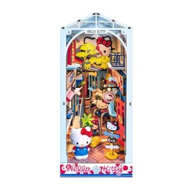 Imagem de Hands Craft DIY Miniature Kit Book Nook - Hello Kitty Town Square | Whimsical Miniature Scene | Intricate Design, Adorable Charm | LED Lights | Bookshelf Decor | Gift for Hello Kitty Fans