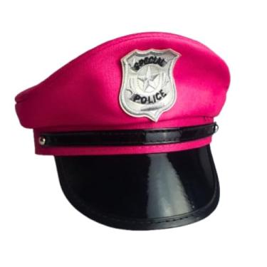 Imagem de Chapéu Quepe Boina Policial Especial Rosa Fantasia Cosplay Carnaval