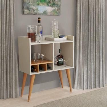 Imagem de Aparador Amanda Minibar Para Drinks Sala De Estar Moderna Off White