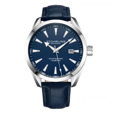 Imagem de Relógio Masculino Stuhrling Forte 3953 Quartzo 42mm, Azul