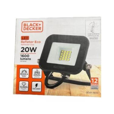 Imagem de Black & Decker Refletor Led Eco 20w Ip65 6500k 100-240v - 001026, Bran