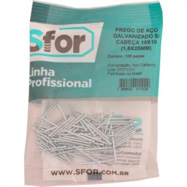 Imagem de Prego Aco Sforplast Sem Cabeca  10X10 (1,50X23mm)   100pcs 4956