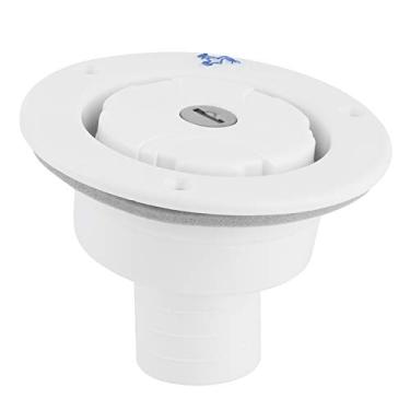 Imagem de Porta de Enchimento de Tanque de Trava de Enchimento Redonda de água Com Chave para RV, Iate, Carro de Acampamento e Reboque - Disponível Em Preto e Branco (Branco)
