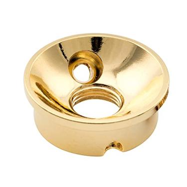 Imagem de Musiclily Pro Métrica 9mm Jack Plate Placa de Jack Redondo Estilo de Aço para Telecaster Guitarra Import, Dourado