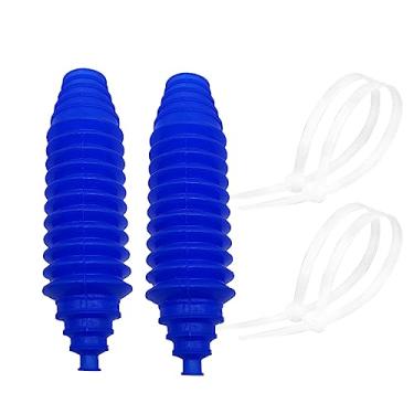 Imagem de Carmoeignin Bota universal de direção de pinhão e cremalheira de silicone com abraçadeiras de cabo, serve para quase qualquer veículo, elástica, resistência à tração (azul)