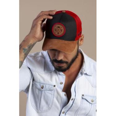 Imagem de Boné Trucker Aba Camurça Masculino Country Estilo Cowboy Peão - Pampas
