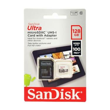 Imagem de Cartão de Memoria Sandisk Ultra Microsdxc Uhs-I Card With Adapter – 128Gb