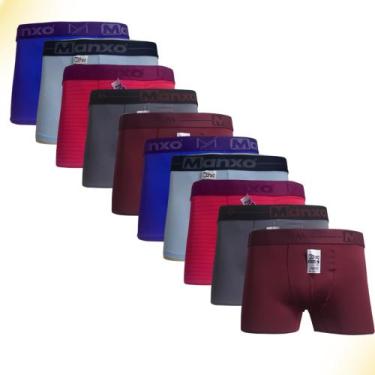 Imagem de Kit 05 cuecas box poliamida microfibra cores sortidas não enrola na pe